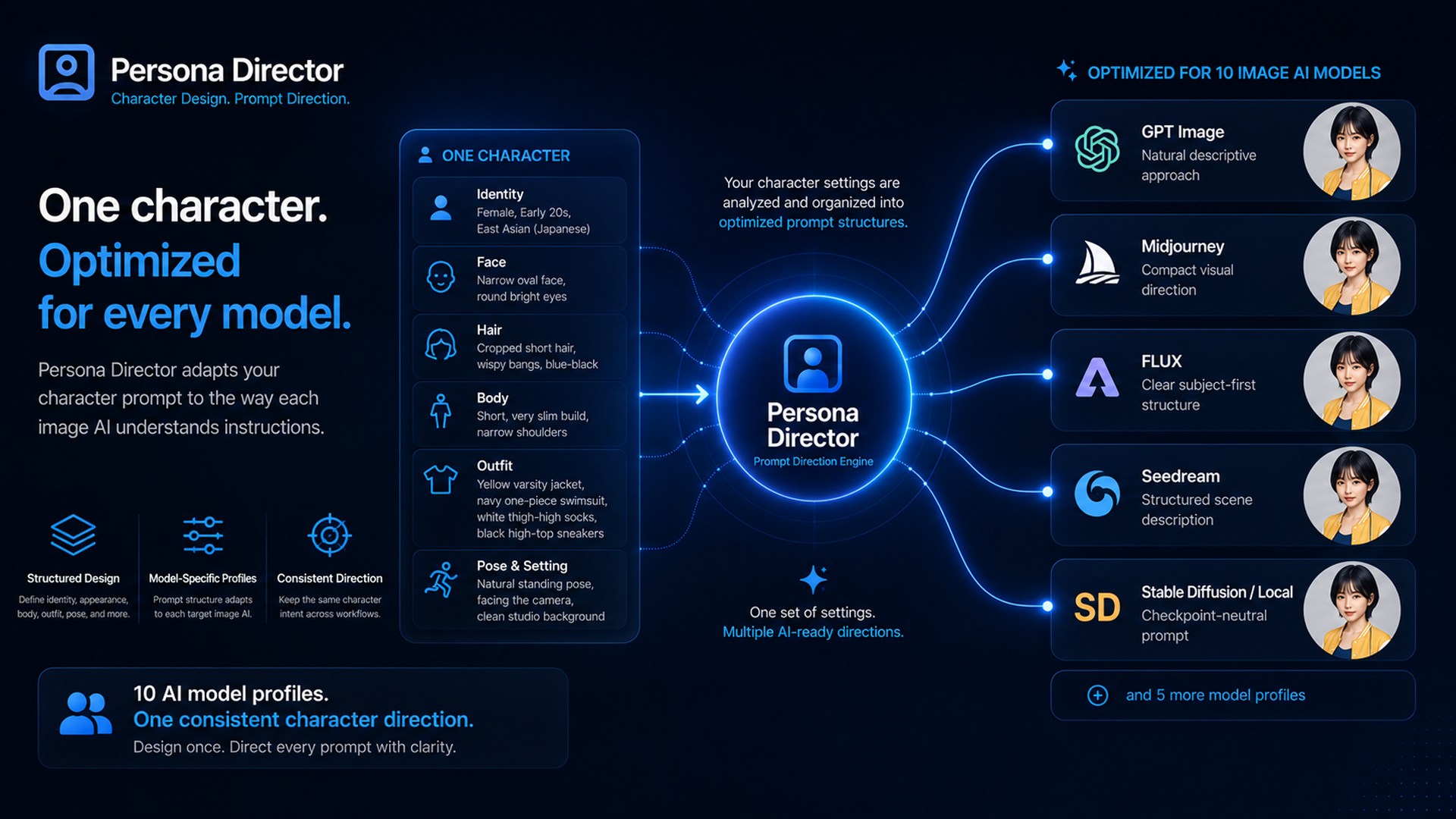 Persona Director target model and prompt output controls